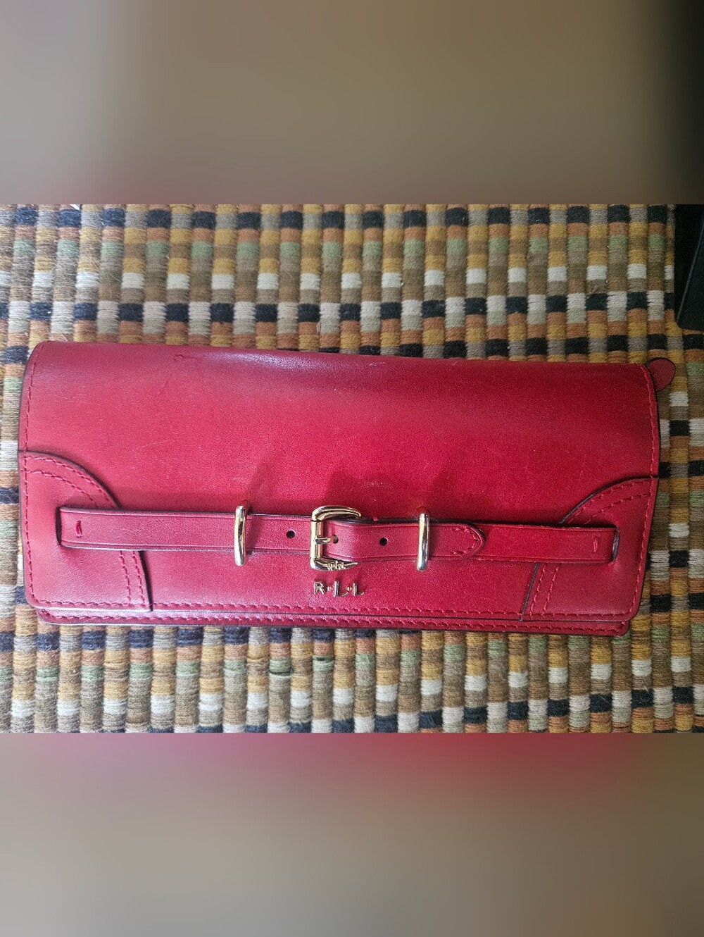 Vintage Lauren Ralph Lauren continental clutch Horsebit wallet